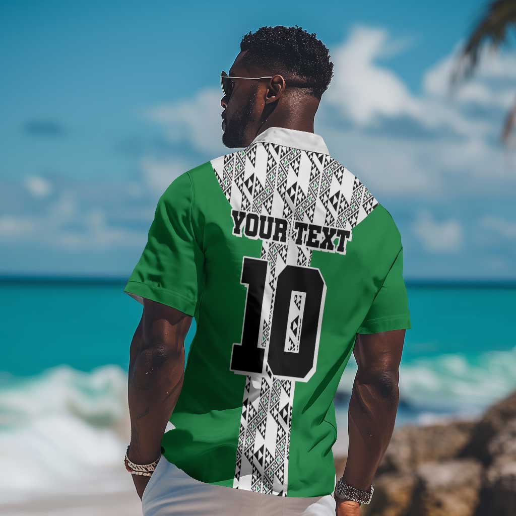 Custom Nigeria National Football Hawaiian Shirt Inspired Retro Style - African Pride