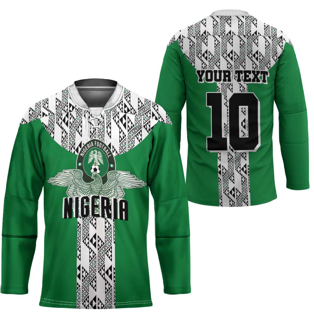 Custom Nigeria National Football Hockey Jersey Inspired Retro Style - African Pride