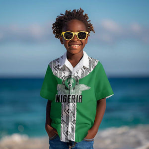 Custom Nigeria National Football Kid Hawaiian Shirt Inspired Retro Style - African Pride