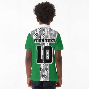 Custom Nigeria National Football Kid Polo Shirt Inspired Retro Style - African Pride