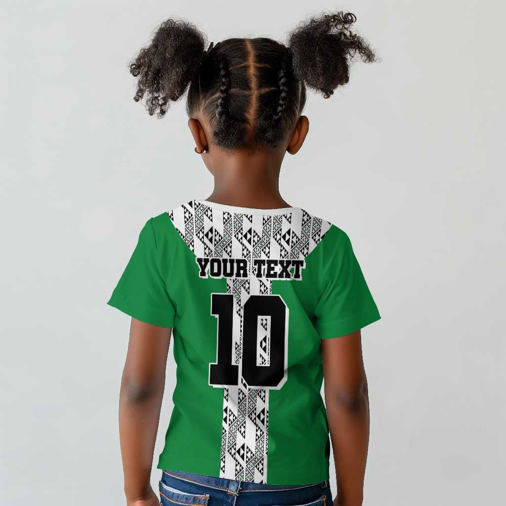 Custom Nigeria National Football Kid T shirt Inspired Retro Style - African Pride