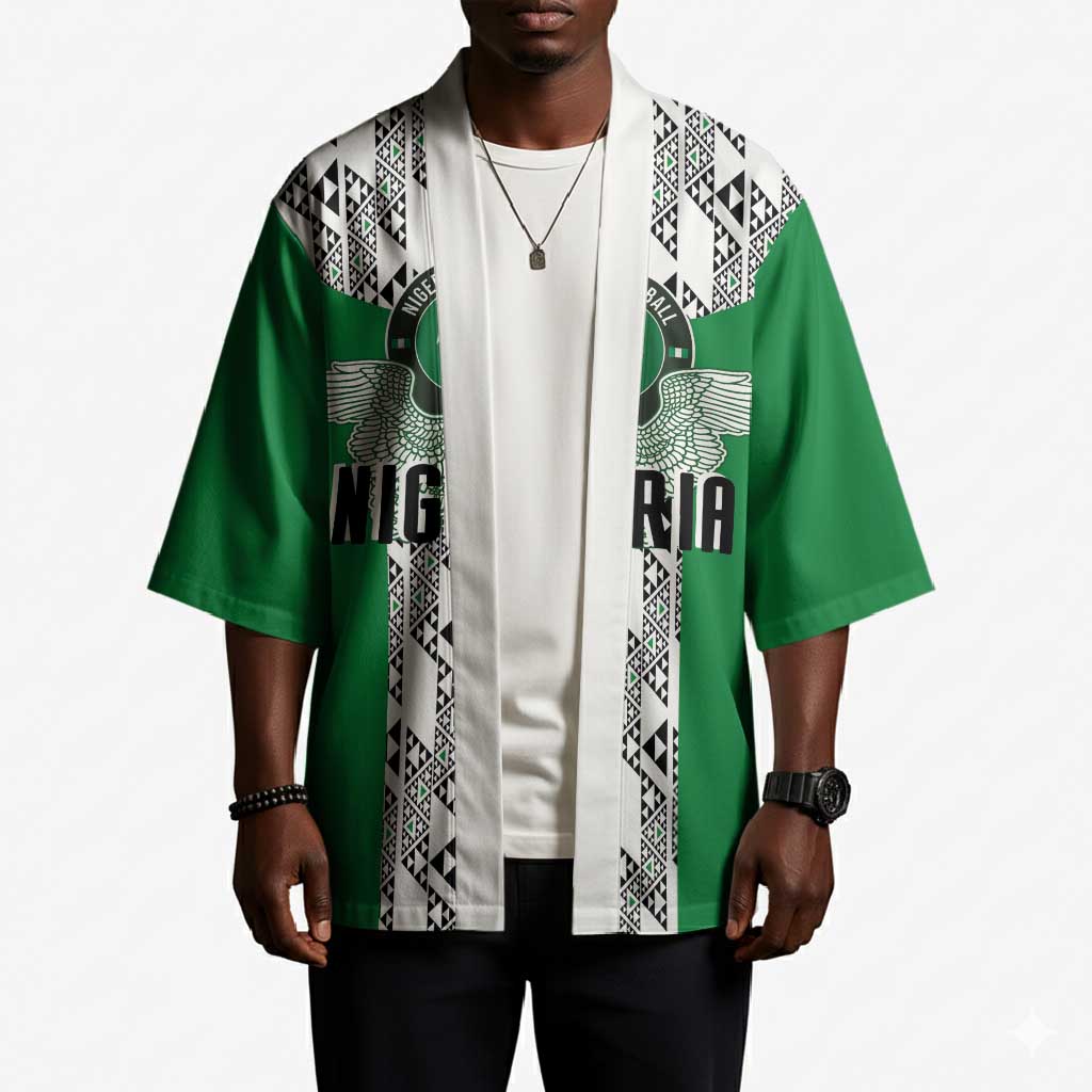 Custom Nigeria National Football Kimono Inspired Retro Style - African Pride