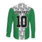 Custom Nigeria National Football Long Sleeve Button Shirt Inspired Retro Style - African Pride