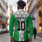 Custom Nigeria National Football Long Sleeve Button Shirt Inspired Retro Style - African Pride