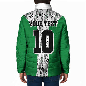 Custom Nigeria National Football Padded Jacket Inspired Retro Style - African Pride
