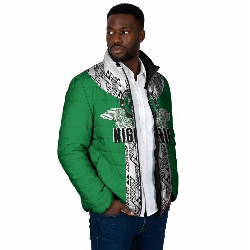Custom Nigeria National Football Padded Jacket Inspired Retro Style - African Pride