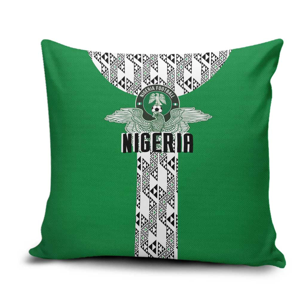 Nigeria National Football Pillow Cover Inspired Retro Style - African Pride