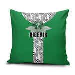 Nigeria National Football Pillow Cover Inspired Retro Style - African Pride
