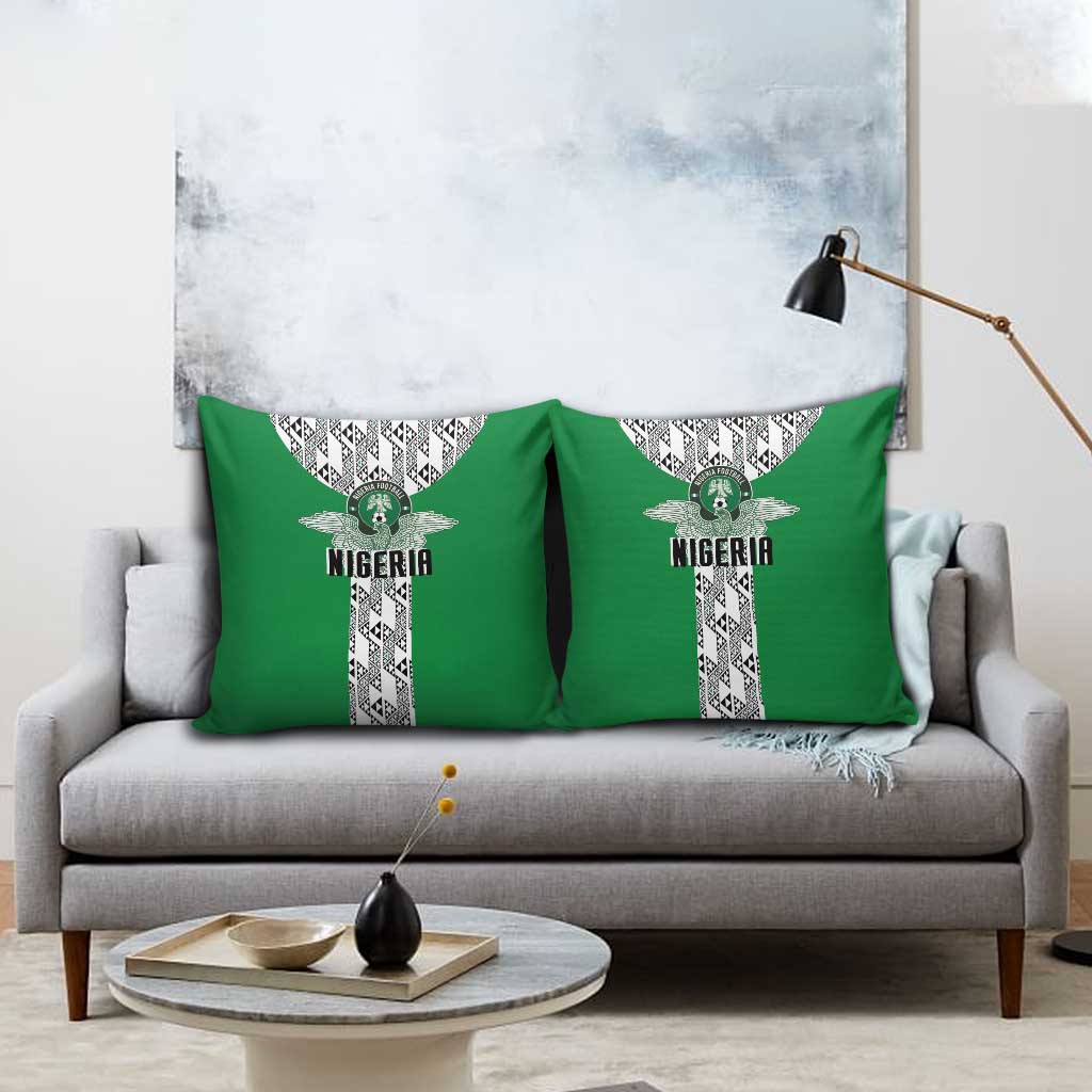 Nigeria National Football Pillow Cover Inspired Retro Style - African Pride