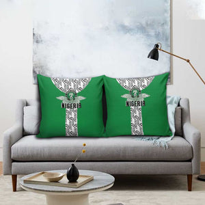 Nigeria National Football Pillow Cover Inspired Retro Style - African Pride