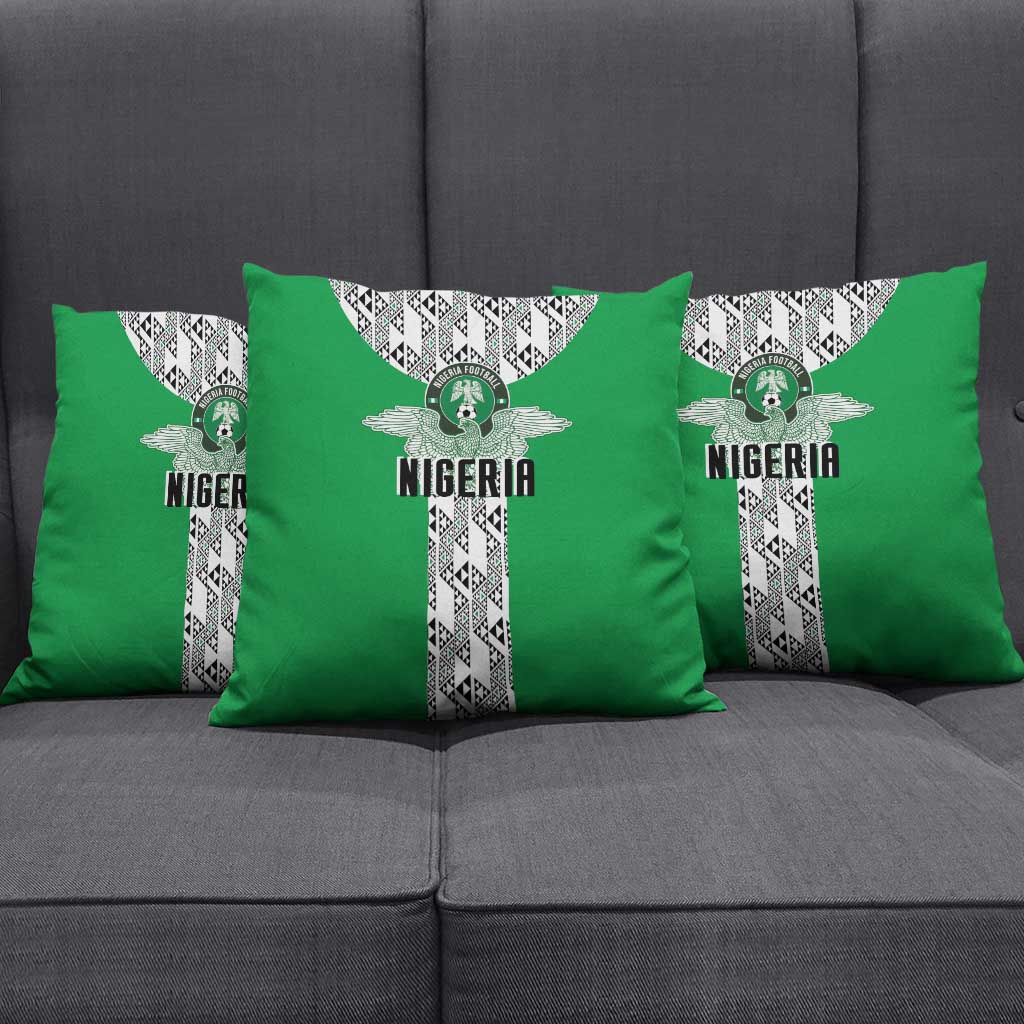 Nigeria National Football Pillow Cover Inspired Retro Style - African Pride