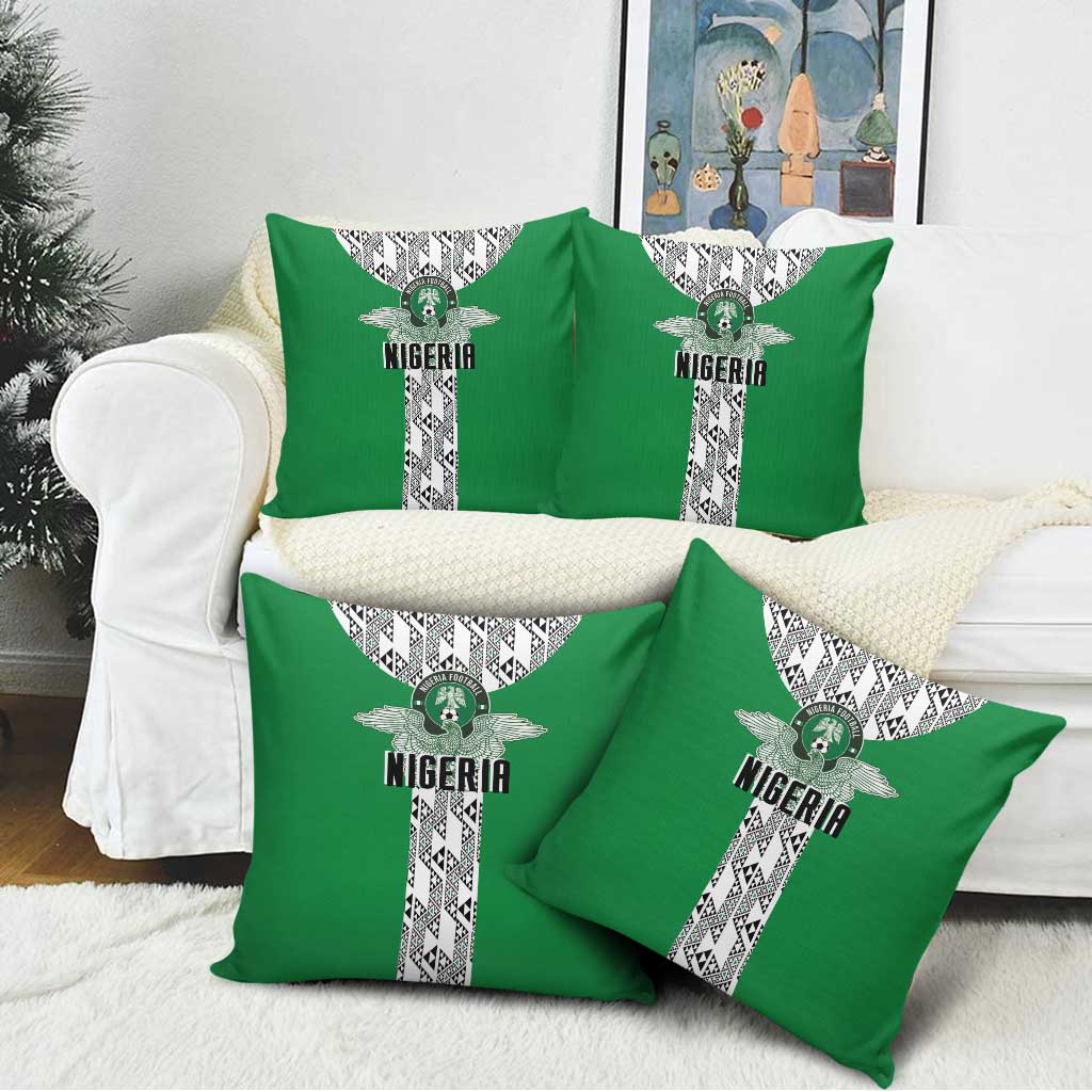 Nigeria National Football Pillow Cover Inspired Retro Style - African Pride
