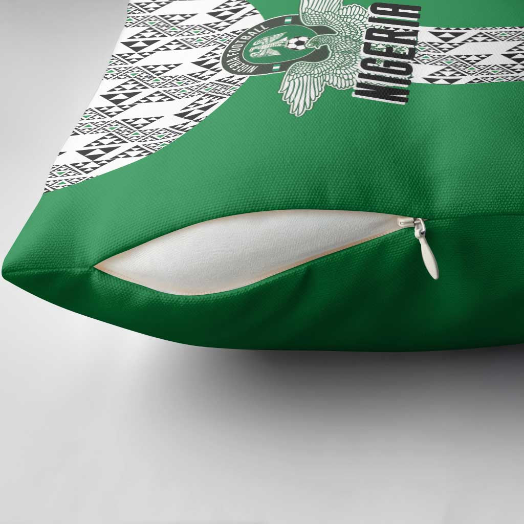 Nigeria National Football Pillow Cover Inspired Retro Style - African Pride