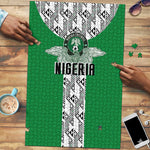 Nigeria National Football Puzzle Inspired Retro Style - African Pride