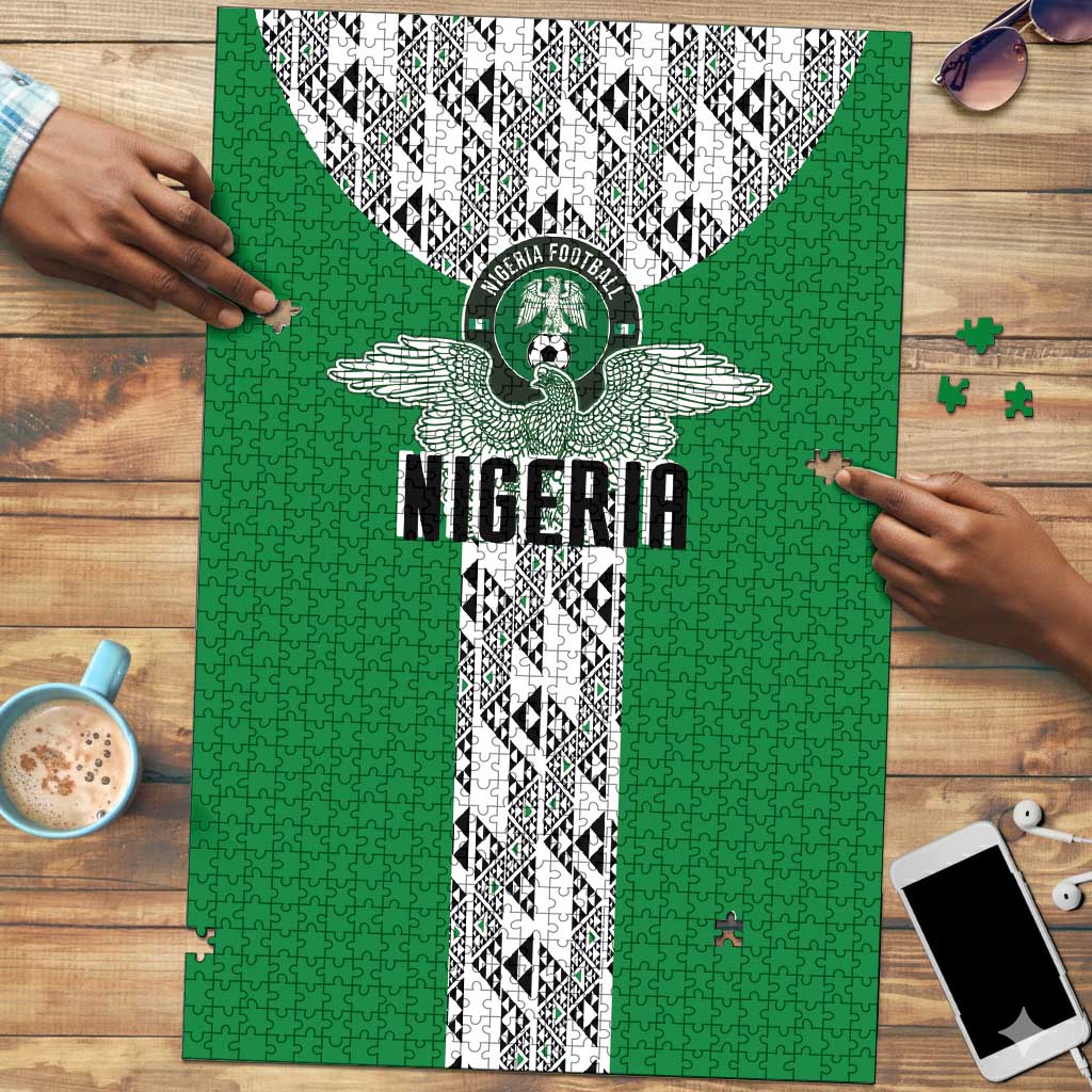 Nigeria National Football Puzzle Inspired Retro Style - African Pride