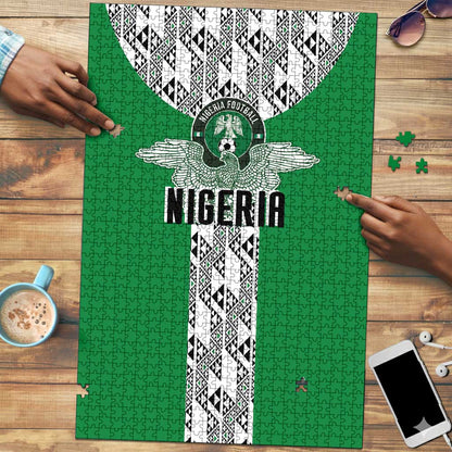 Nigeria National Football Puzzle Inspired Retro Style - African Pride