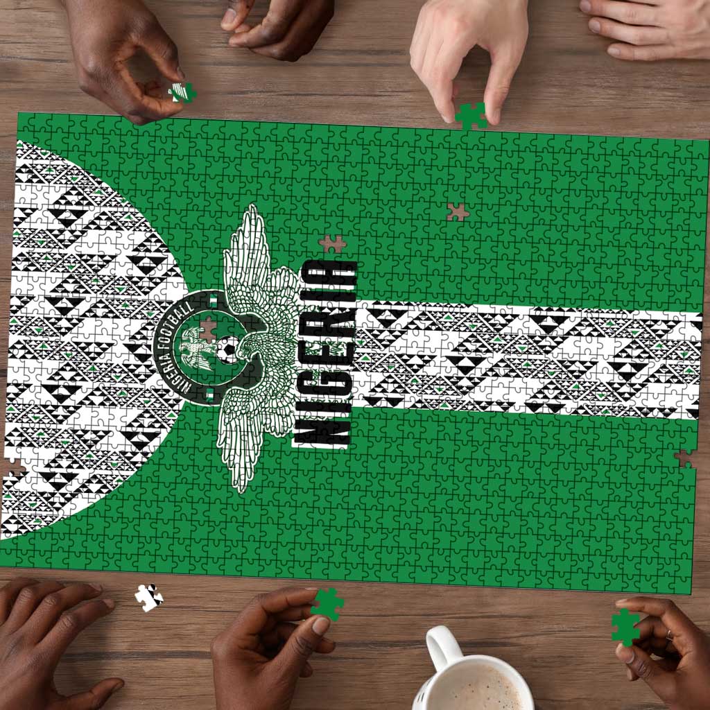 Nigeria National Football Puzzle Inspired Retro Style - African Pride