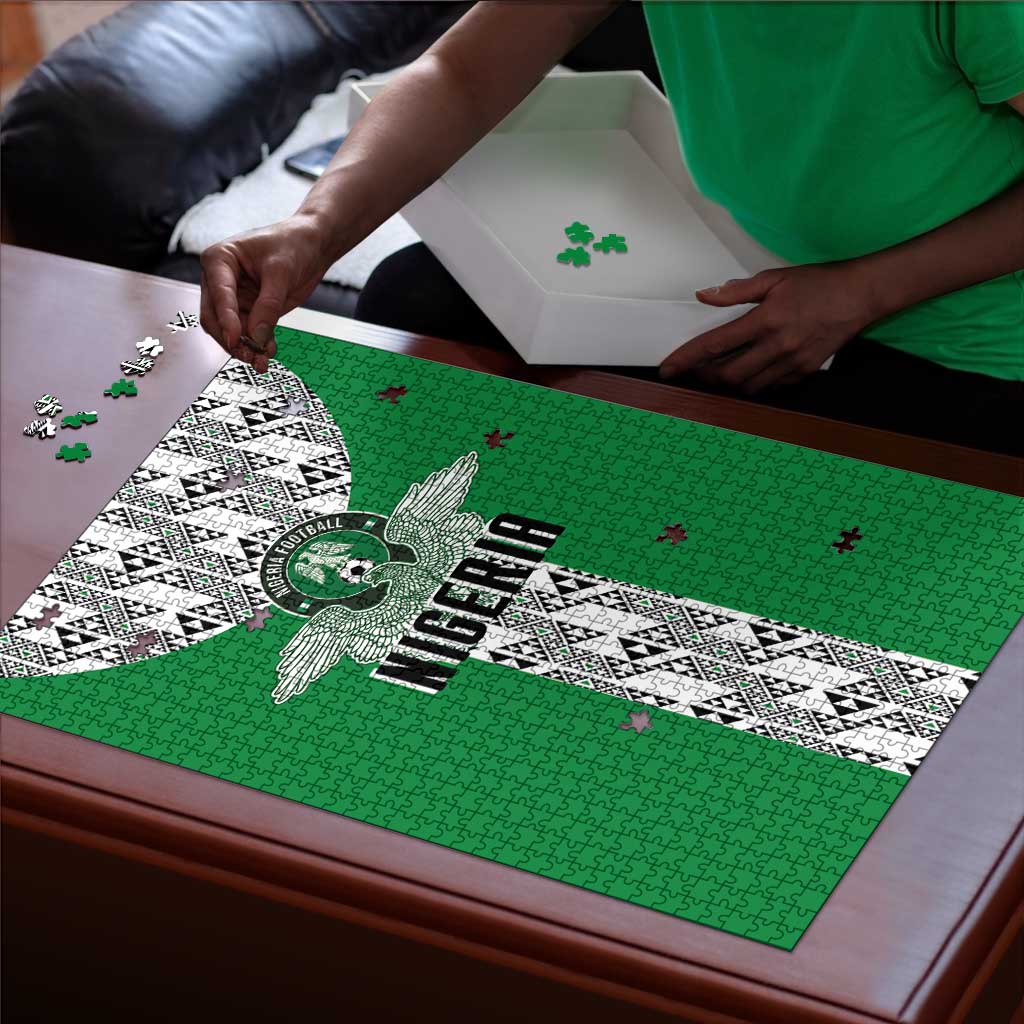 Nigeria National Football Puzzle Inspired Retro Style - African Pride