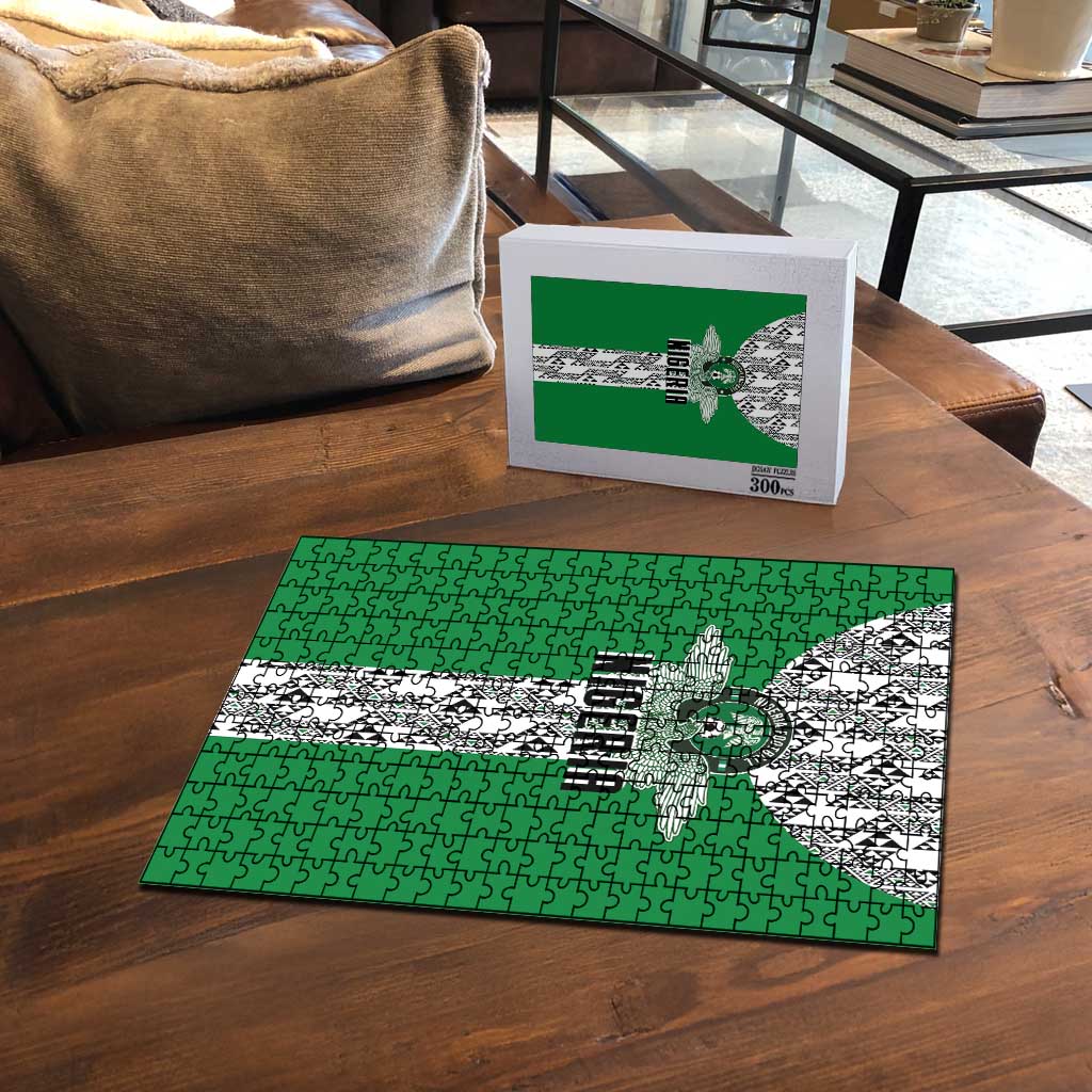 Nigeria National Football Puzzle Inspired Retro Style - African Pride