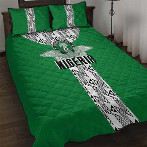Nigeria National Football Quilt Bed Set Inspired Retro Style - African Pride