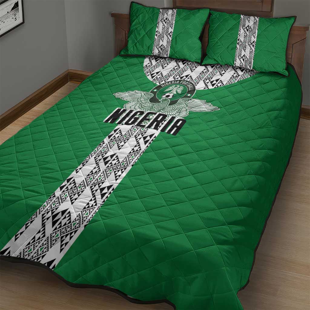 Nigeria National Football Quilt Bed Set Inspired Retro Style - African Pride