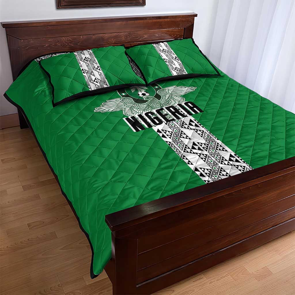 Nigeria National Football Quilt Bed Set Inspired Retro Style - African Pride