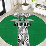 Nigeria National Football Round Carpet Inspired Retro Style - African Pride
