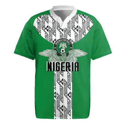 Custom Nigeria National Football Rugby Jersey Inspired Retro Style - African Pride