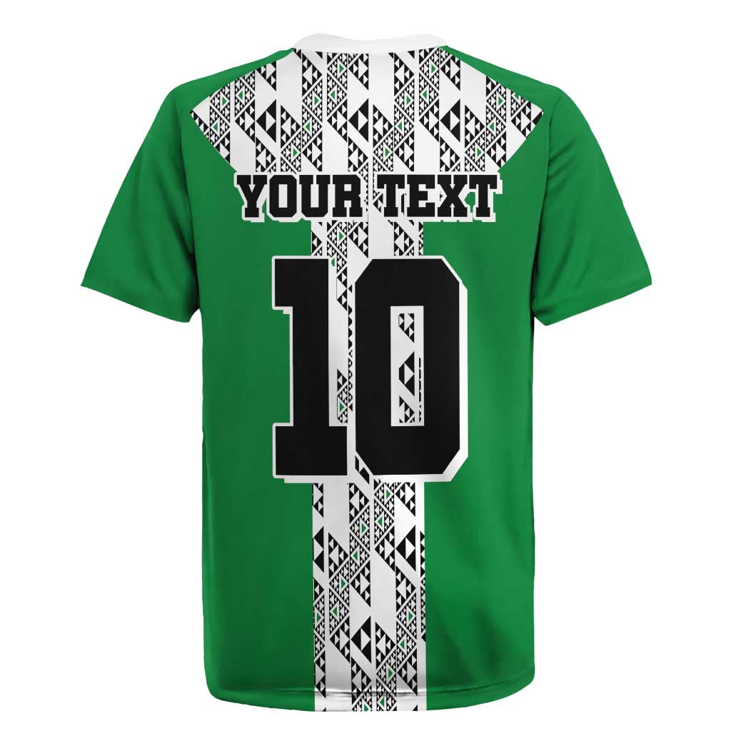 Custom Nigeria National Football Rugby Jersey Inspired Retro Style - African Pride