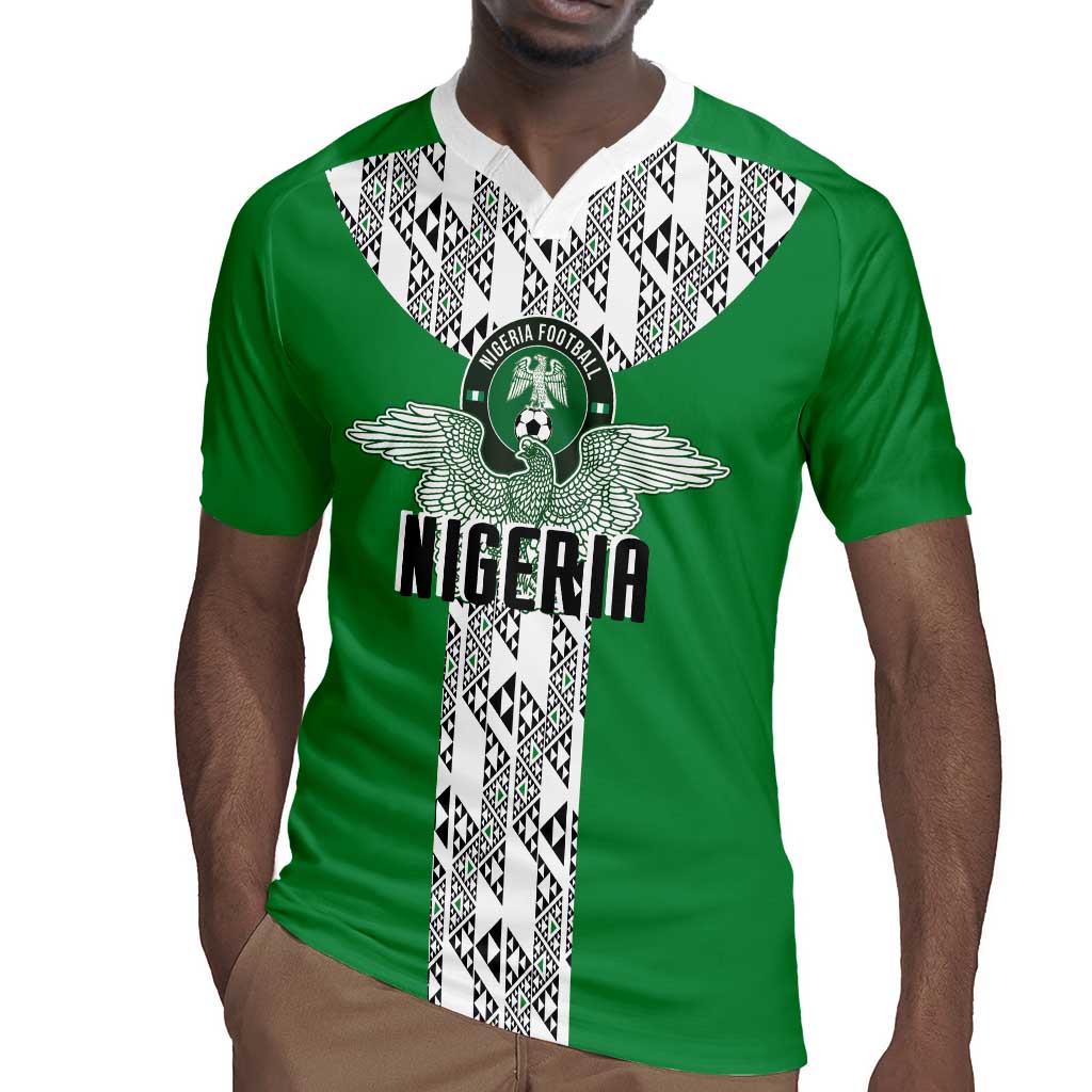 Custom Nigeria National Football Rugby Jersey Inspired Retro Style - African Pride