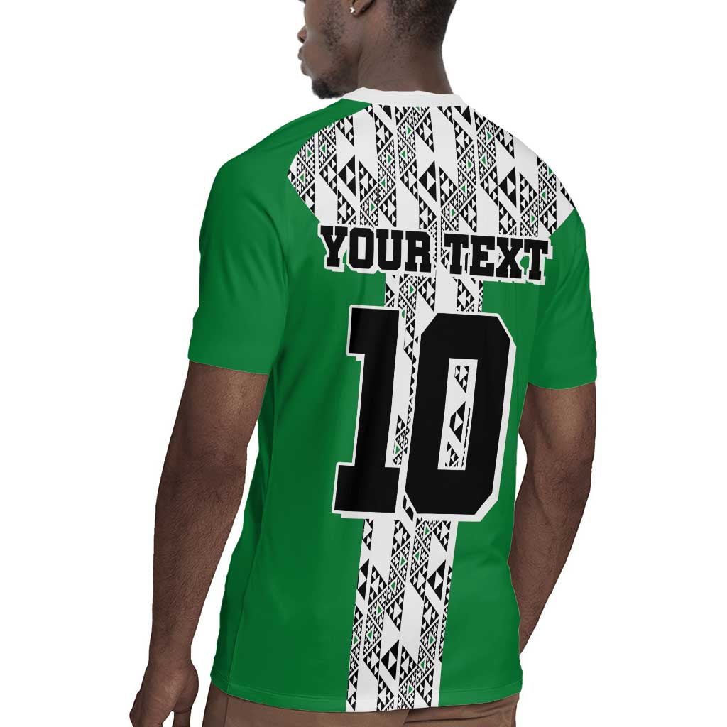 Custom Nigeria National Football Rugby Jersey Inspired Retro Style - African Pride