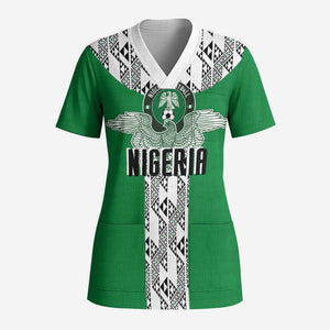 Custom Nigeria National Football Scrub Top Inspired Retro Style - African Pride