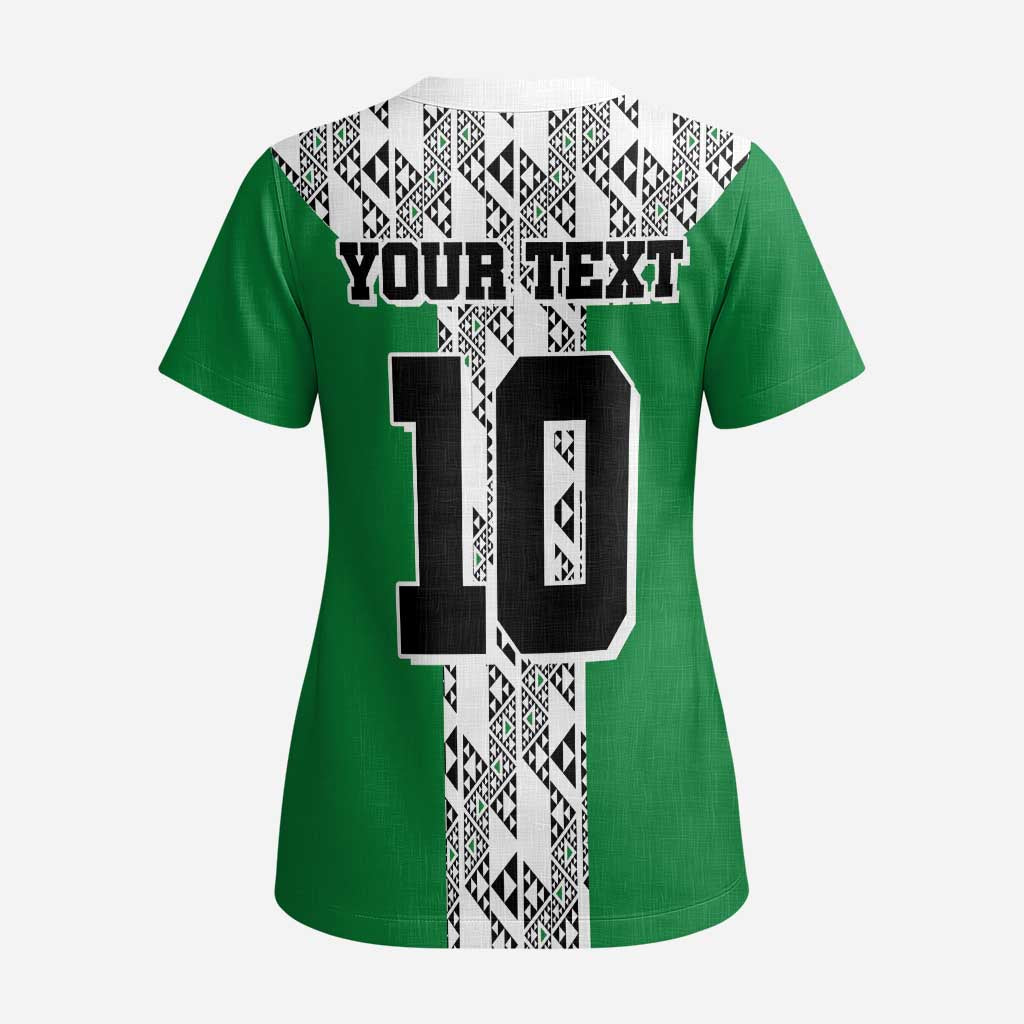 Custom Nigeria National Football Scrub Top Inspired Retro Style - African Pride