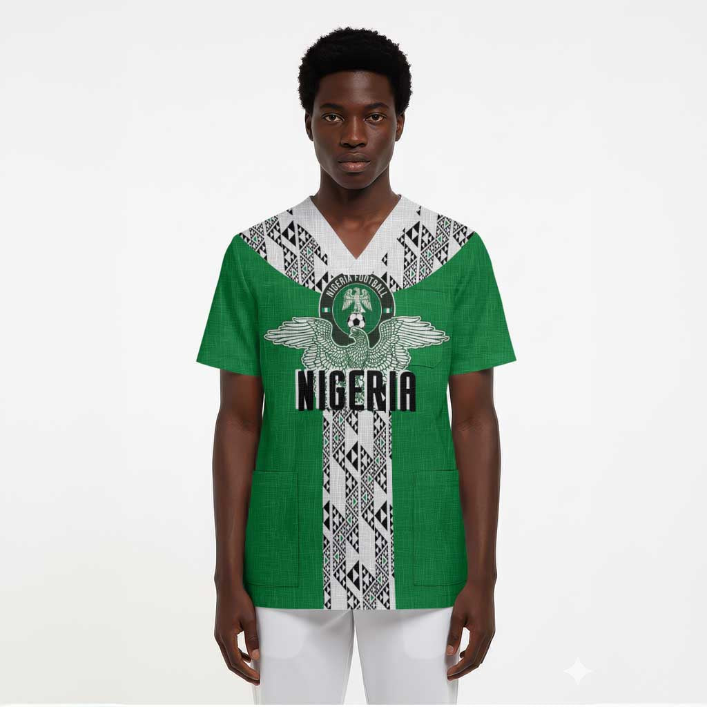 Custom Nigeria National Football Scrub Top Inspired Retro Style - African Pride