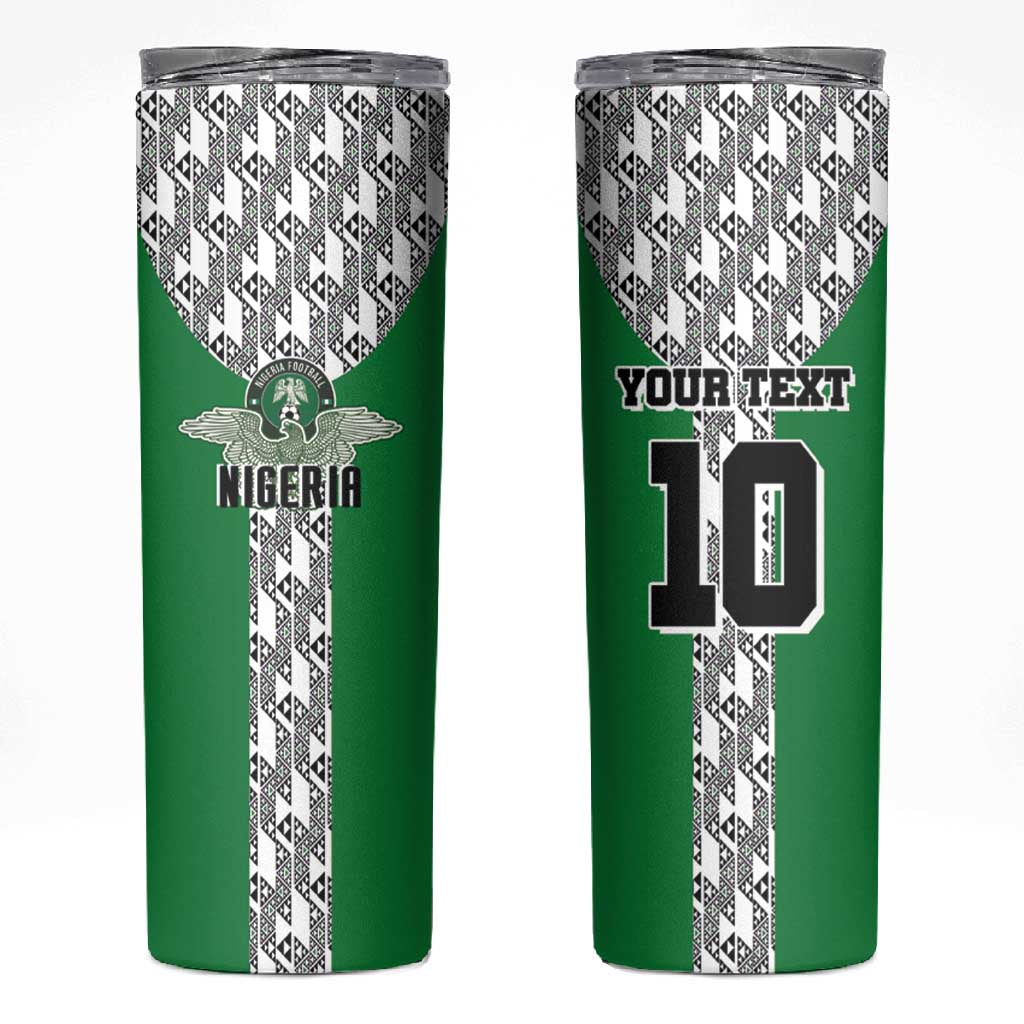 Custom Nigeria National Football Skinny Tumbler Inspired Retro Style - African Pride