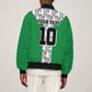 Custom Nigeria National Football Sleeve Zip Bomber Jacket Inspired Retro Style - African Pride