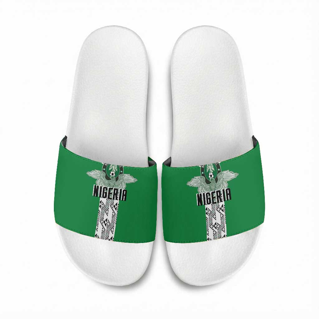 Nigeria National Football Slide Sandals Inspired Retro Style - African Pride