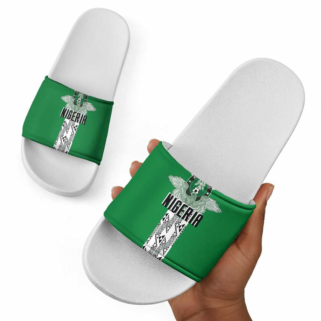 Nigeria National Football Slide Sandals Inspired Retro Style - African Pride