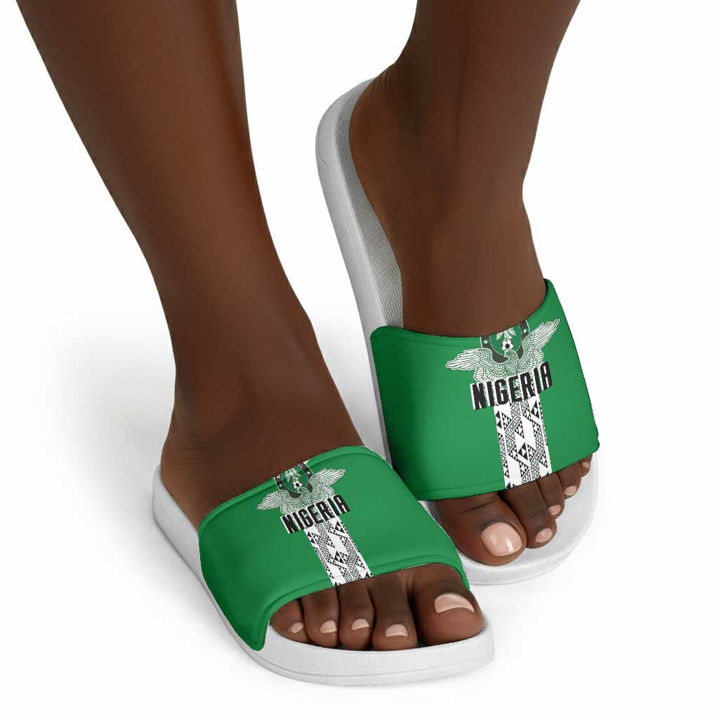 Nigeria National Football Slide Sandals Inspired Retro Style - African Pride