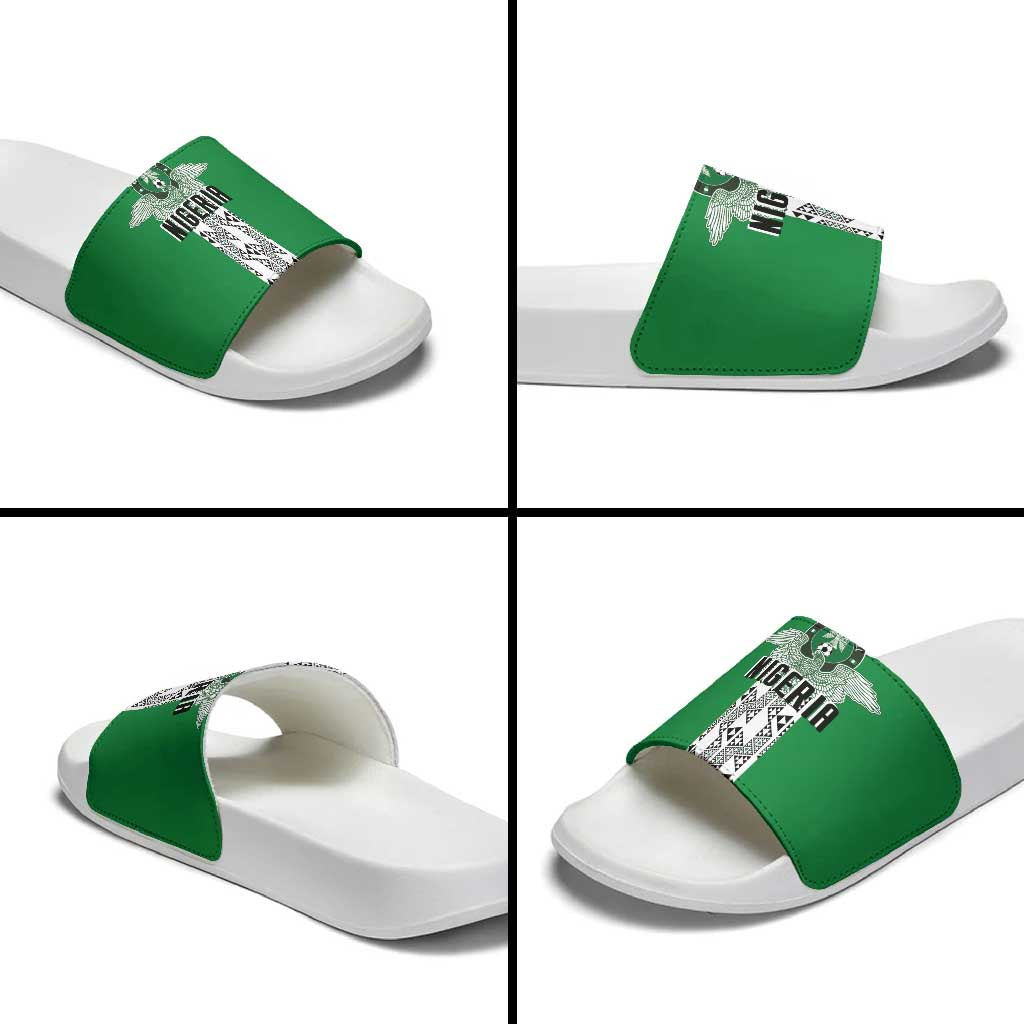 Nigeria National Football Slide Sandals Inspired Retro Style - African Pride