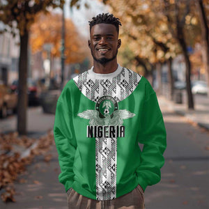 Custom Nigeria National Football Sweatshirt Inspired Retro Style - African Pride