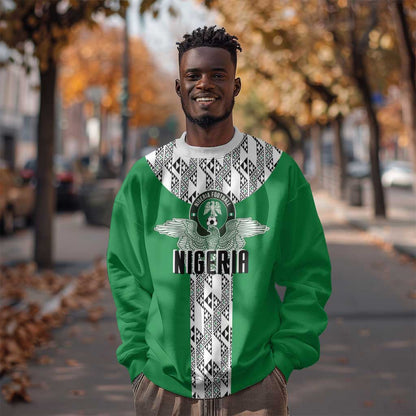 Custom Nigeria National Football Sweatshirt Inspired Retro Style - African Pride