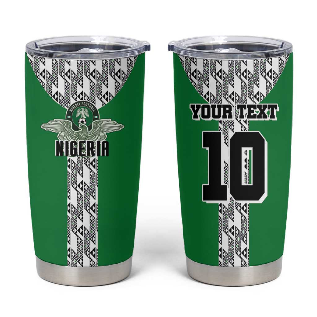 Custom Nigeria National Football Tumbler Cup Inspired Retro Style - African Pride