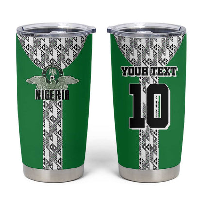 Custom Nigeria National Football Tumbler Cup Inspired Retro Style - African Pride