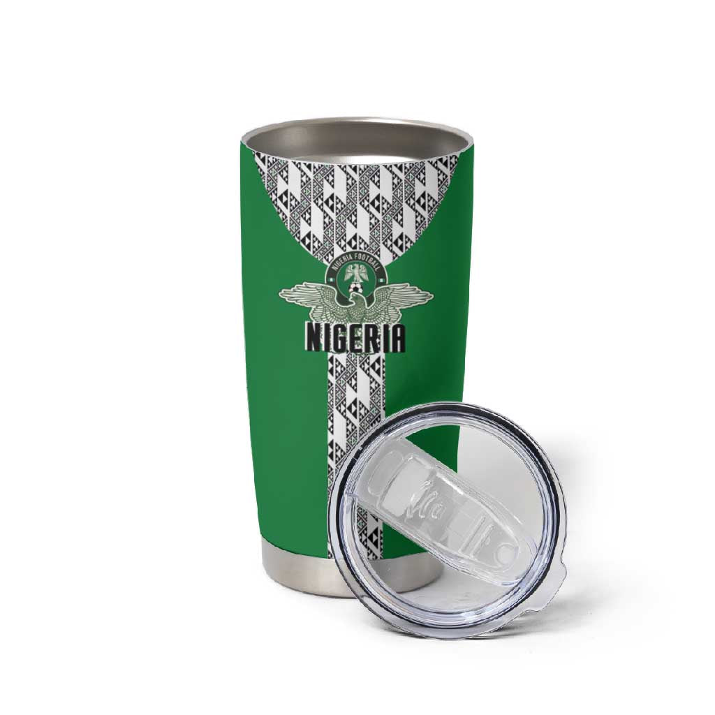 Custom Nigeria National Football Tumbler Cup Inspired Retro Style - African Pride