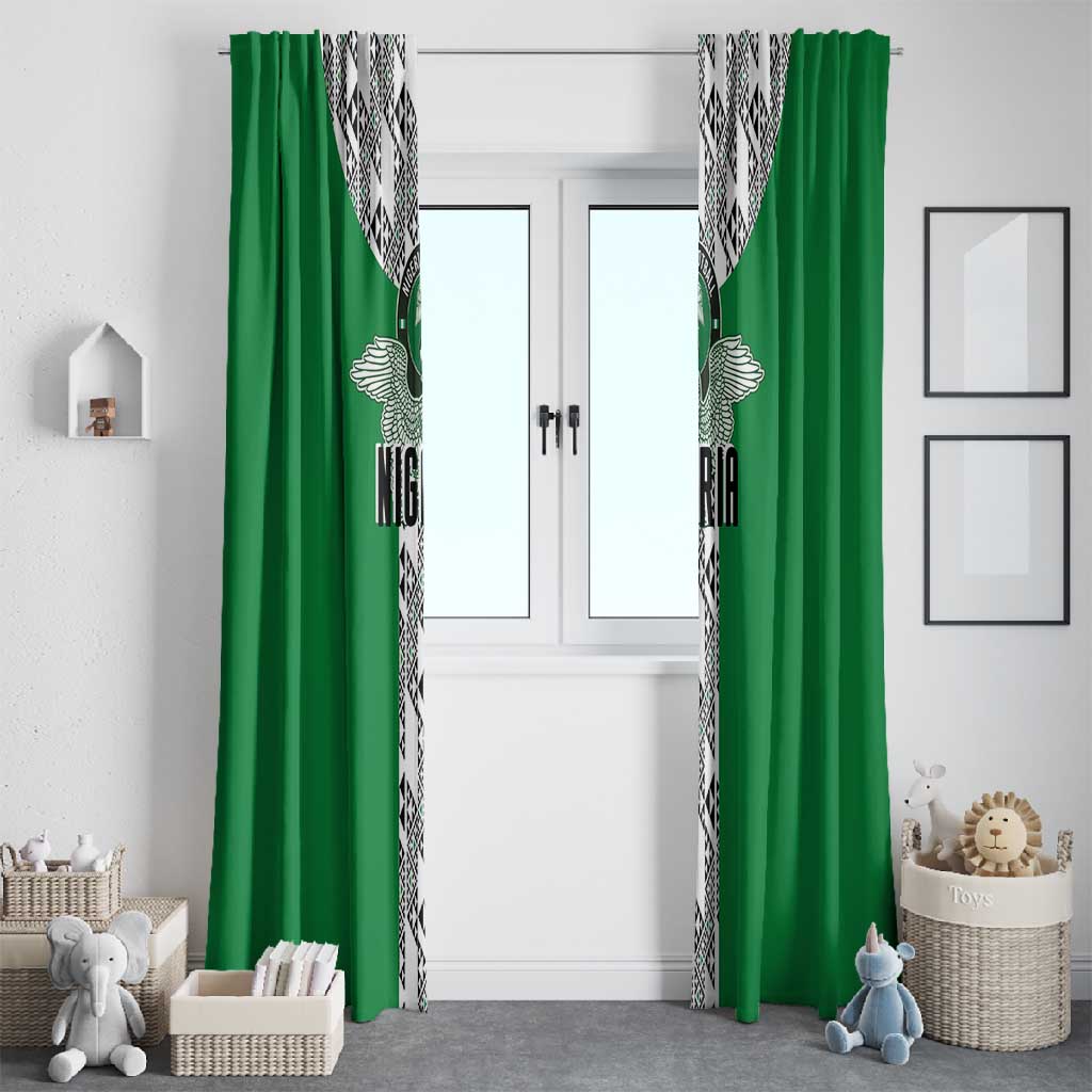 Nigeria National Football Window Curtain Inspired Retro Style - African Pride