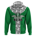 Custom Nigeria National Football Zip Hoodie Inspired Retro Style - African Pride