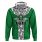 Custom Nigeria National Football Zip Hoodie Inspired Retro Style - African Pride