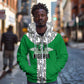 Custom Nigeria National Football Zip Hoodie Inspired Retro Style - African Pride