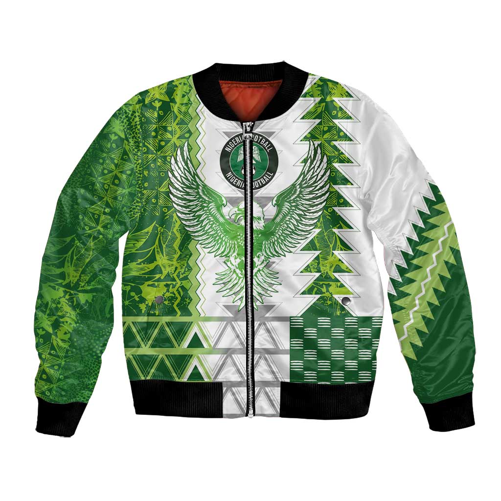 Custom Nigeria National Football Bomber Jacket Naija Super Eagles - African Pride